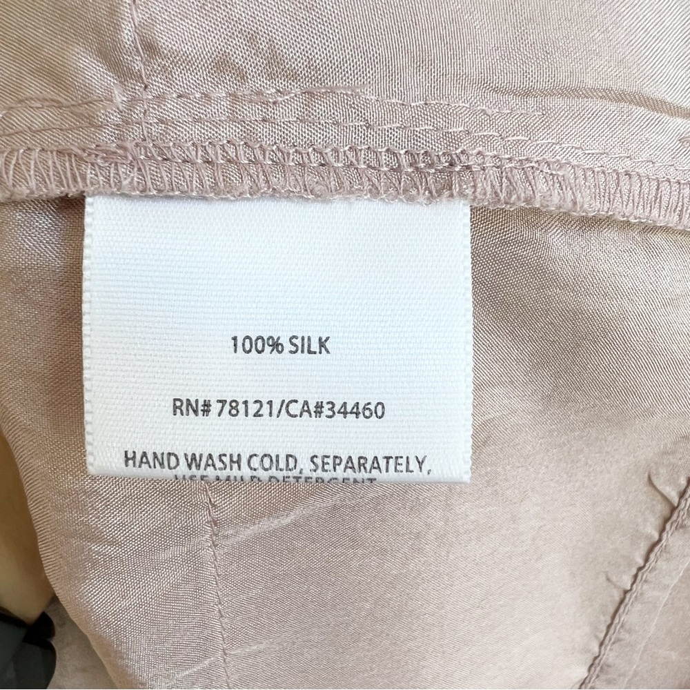 EILEEN FISHER 100% Silk Tank Top Size Petite Medium mauve ruffle dressy - Picture 5 of 6